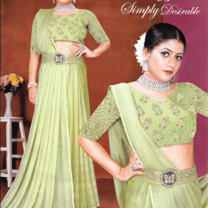 Butter Saree with designer blouse