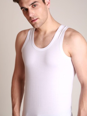 Classic Vests for Men Pack of 3 Solid White Sleeveless