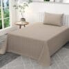 Seasons Single Beige Colour Bedsheet with 1 Pillow Cover