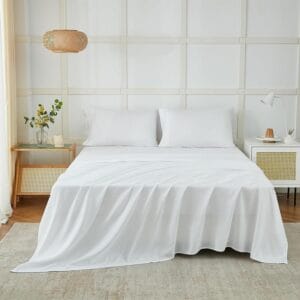 Seasons Bedsheet for Single Bed, (60x90 Inch, White Color)