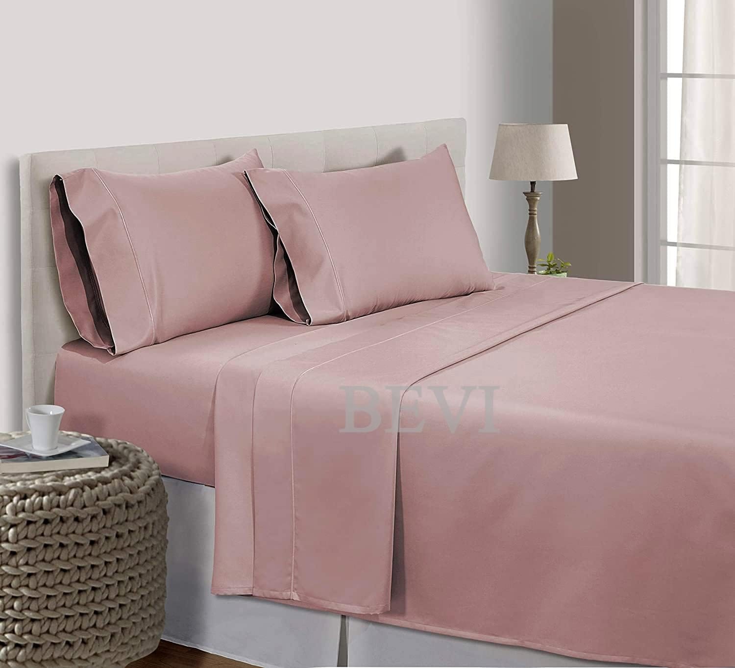 Seasons Double Bedsheet with 2 Pillow Cover,Onion Peach