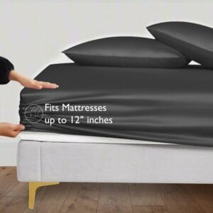 Seasons Silk Grey Colour Bedsheet with Deep Pocket