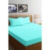 Seasons Double Aqua Blue Colour Bedsheet with 2 Pillow Covers