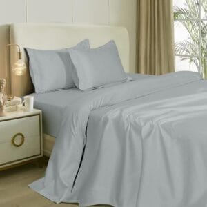 Seasons Slate Blue Bedsheets for King Size Bed & 2 Pillow Covers