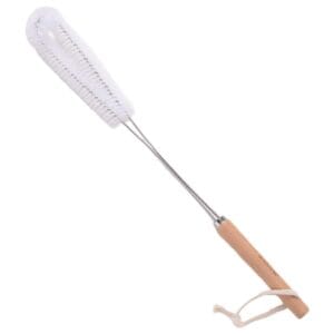 Seasons Glass and Bottle Cleaning Brush with Long Handle,Normal and Baby Bottle Cleaner Brush, Sleek Wooden Handle & Ultra Soft Bristles, Effective Cleaning Tool for Glassware & Bottles