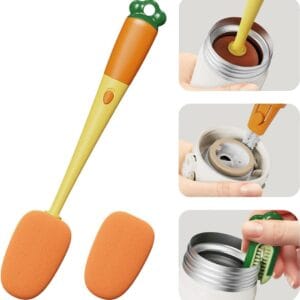 Seasons 3 in 1 Multifunctional Kitchen Cup Cleaning Brush, Soft Sponge Cleaning Brush Sponge Wet and Dry Brush?(Multicolor)