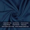 Seasons Long Door Curtains 9 Feet Set of 2, Navy Blue