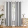 Seasons Room Darkening Blackout Greyish White Curtain 4 Feet