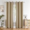 Seasons Beige Blackout Curtains 5 Feet