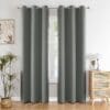 Seasons Room Darkening Blackout Door 7 Feet Grey Curtain