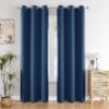 Seasons Room Darkening 7 Feet Door Length Navy Blue Curtains