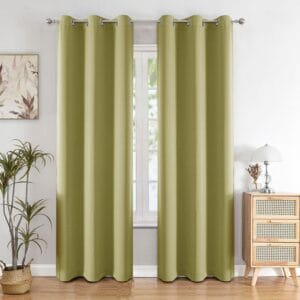 Seasons Room Darkening Avacado Green Door Curtains 8 Feet