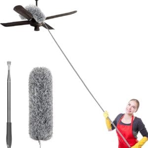 Seasons Microfiber Feather Duster Bendable & Extendable Fan Cleaning Duster with 100 inches