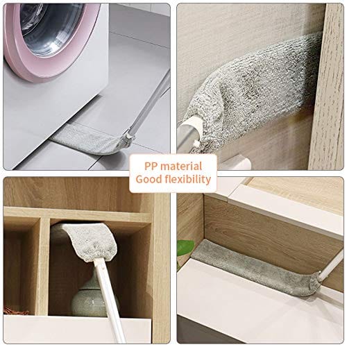 Seasons Dust Brush, Retractable Gap Dust Cleaning Artifact Good Grips Microfiber Hand Duster, Removable and Washable Telescopic Dust Collector for Home Bedroom Kitchen - Image 4