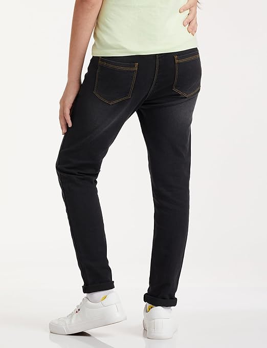 Girls Slim Fit Denim Black Jeans - Image 3