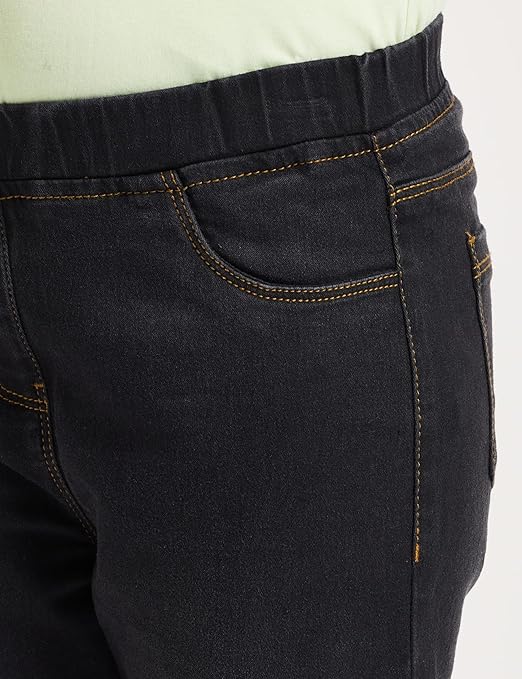 Girls Slim Fit Denim Black Jeans - Image 4