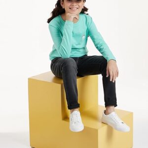 Girls Slim Fit Denim Grey Jeans