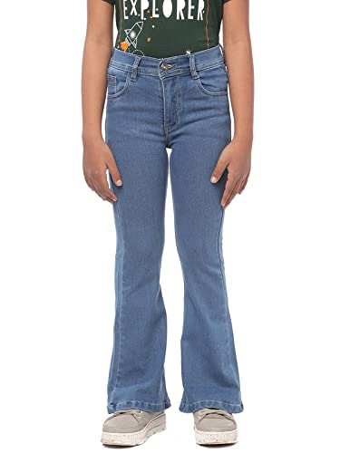 Girls Bell Bottom Light Blue Jeans - Image 4