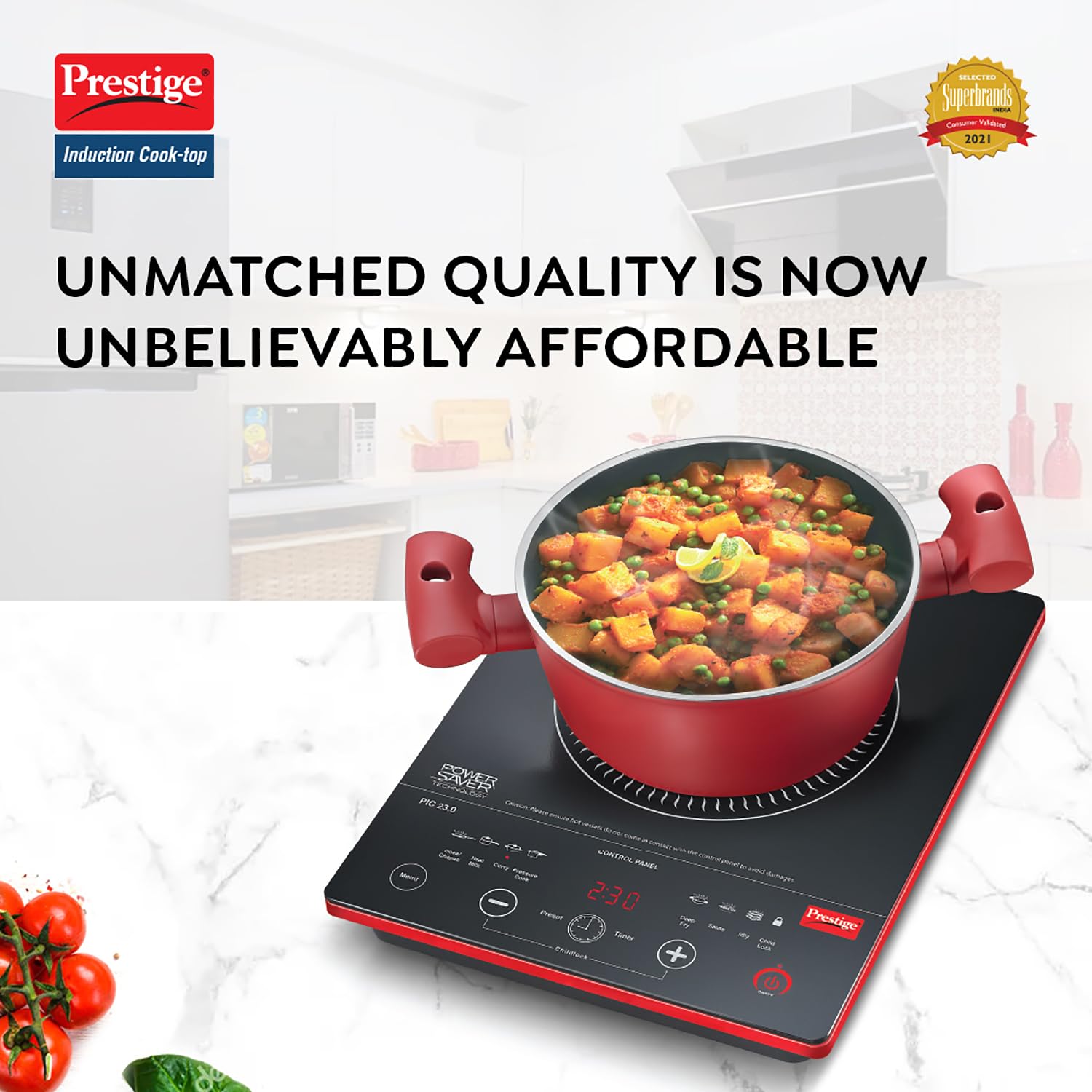 Prestige PIC 23.0 2000-Watt Induction Cooktop (Black) - Image 3
