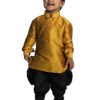 Boys Silk Multicolour Kurta and Dhoti Set
