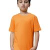 Unisex Boys & Girls Plain Orange T-Shirt