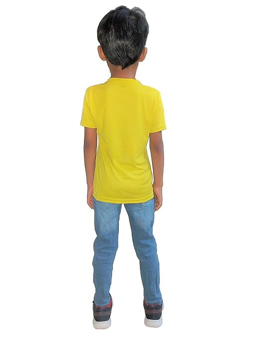 Yellow Solid Tshirt for Boys - Image 4