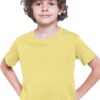 100% Cotton Plain Light Yellow Tshirt for Kids