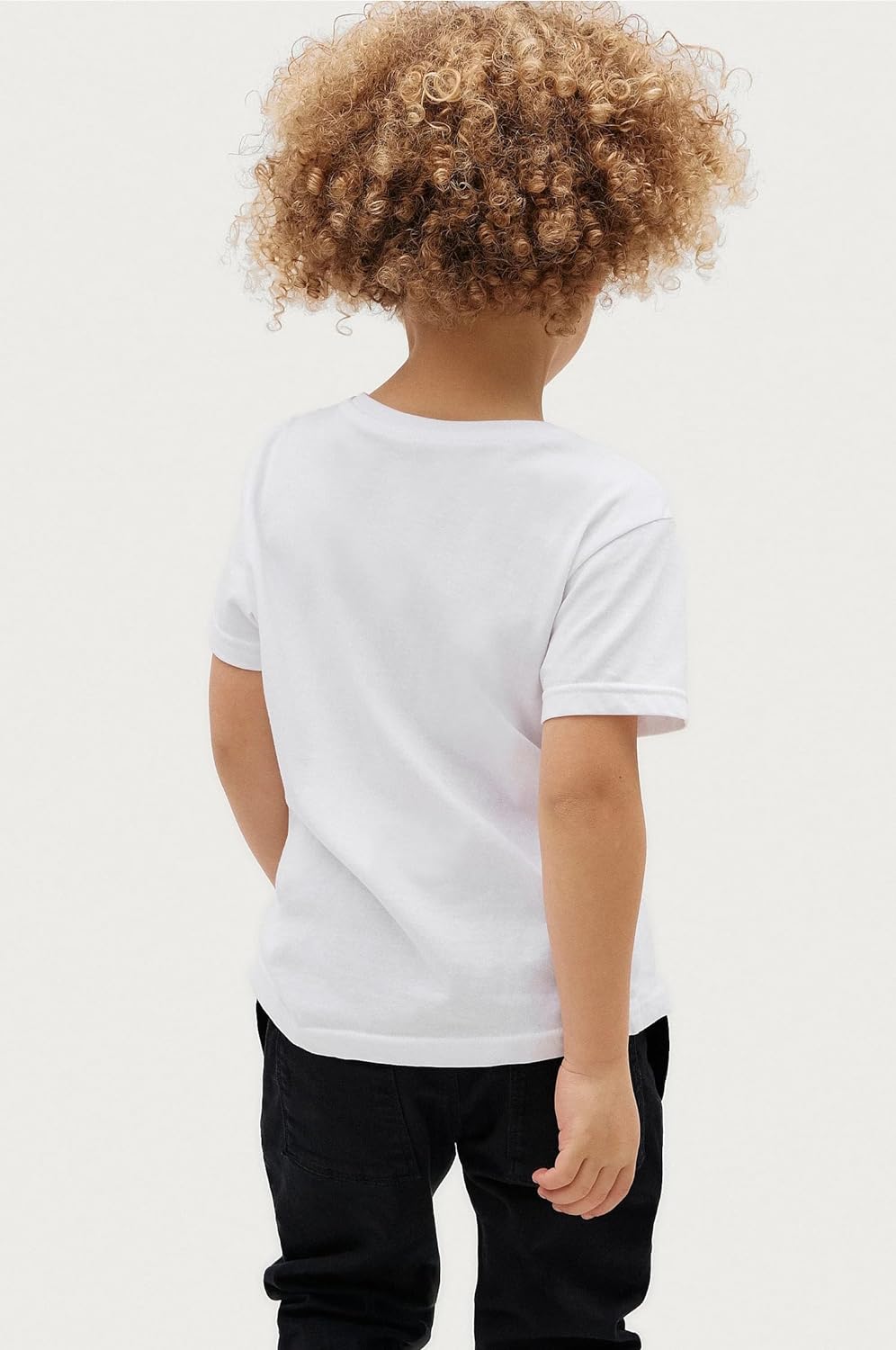 Boys White Half Sleeves Cotton T-Shirt - Image 4