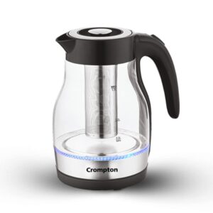 Crompton Deluxehot 1.7 Ltr Electric Kettle??(1.7 L, Black and Steel finish)