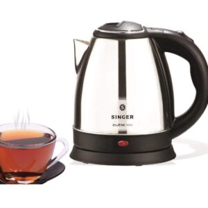Singer Cutie DX Electric Kettle 1.5 Liter Stainless Steel, 1500 Watts Electric Kettle??(1.5 L, Black, Silver)