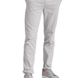 Men Casual Cotton Light Grey Pants