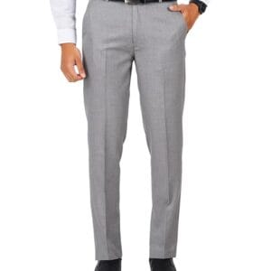 Men's Solid Formal Ash Grey Pants