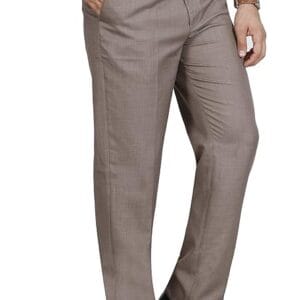 Men's Solid Formal Beige Pants