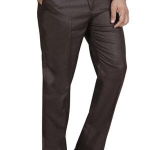 Men's Solid Formal Brown Pants