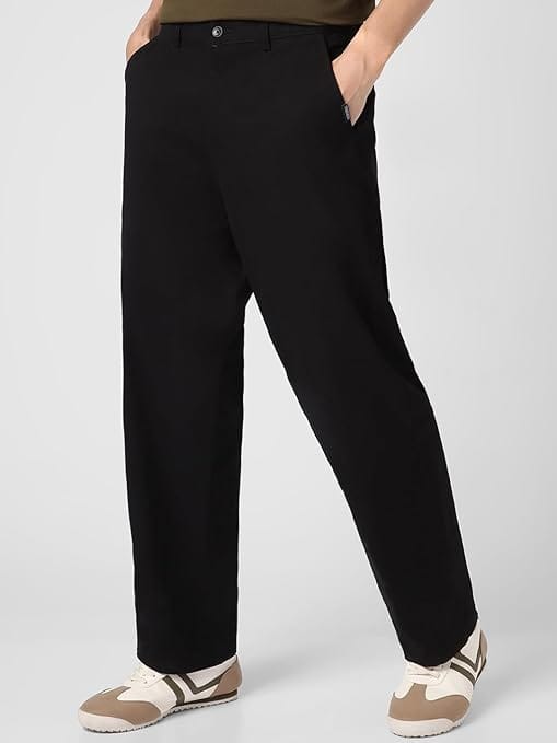 Men's Loose Baggy Black Trousers - Image 3