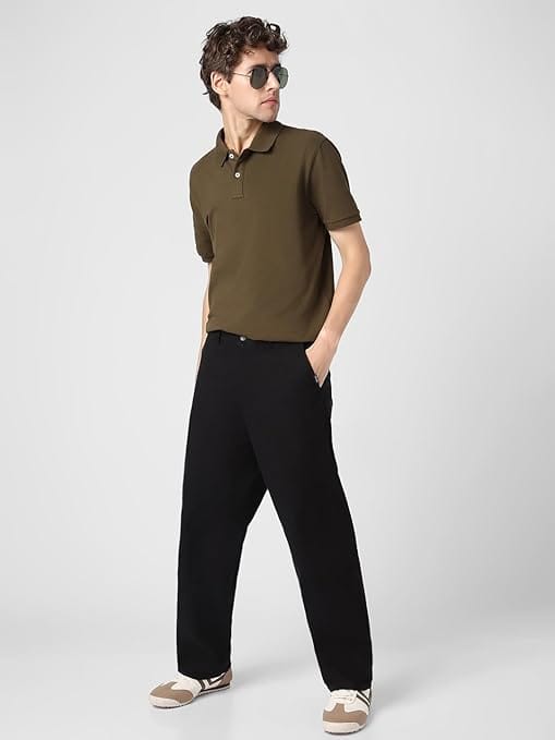 Men's Loose Baggy Black Trousers - Image 4