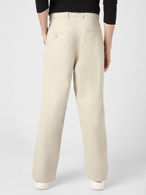 Men's Loose Baggy Light Grey Trousers - Image 3