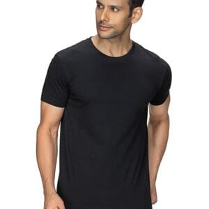 Men Regular Fit Black T-Shirt