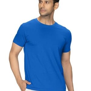 Men Regular Fit Royal Blue T-Shirt