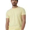 Men Regular Fit Light Yellow T-Shirt