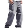 Grey Men Denim Oversized Loose Baggy Fit Jeans