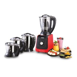 Usha I-chef Mixer Grinder 750 Mixer Grinder (4 Jars,Red,Black)