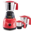 Usha SP500M23 Power full 500 Mixer Grinder (3 Jars,Red)