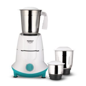 Maharaja Whiteline Livo Classic MX-250 500 W Mixer Grinder (3 Jars,White & Turquoise Blue)
