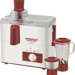 Maharaja Whiteline Mark 1 JX1-147 450 Juicer Mixer Grinder (2 Jars,Red,White)