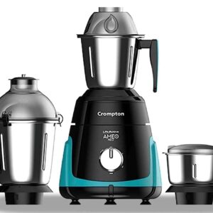 Crompton AMEONEO750 5 YEAR warranty 2000 Mixer Grinder (3 Jars,Black,Green)