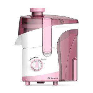 Bajaj JX 20 (410701) With Shock proof abs body JMG 800 Juicer Mixer Grinder (2 Jars,White & Pink)