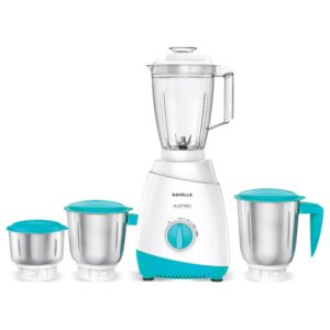 Havells Aspro 500 W Mixer Grinder (4 Jars,White,Light Blue)