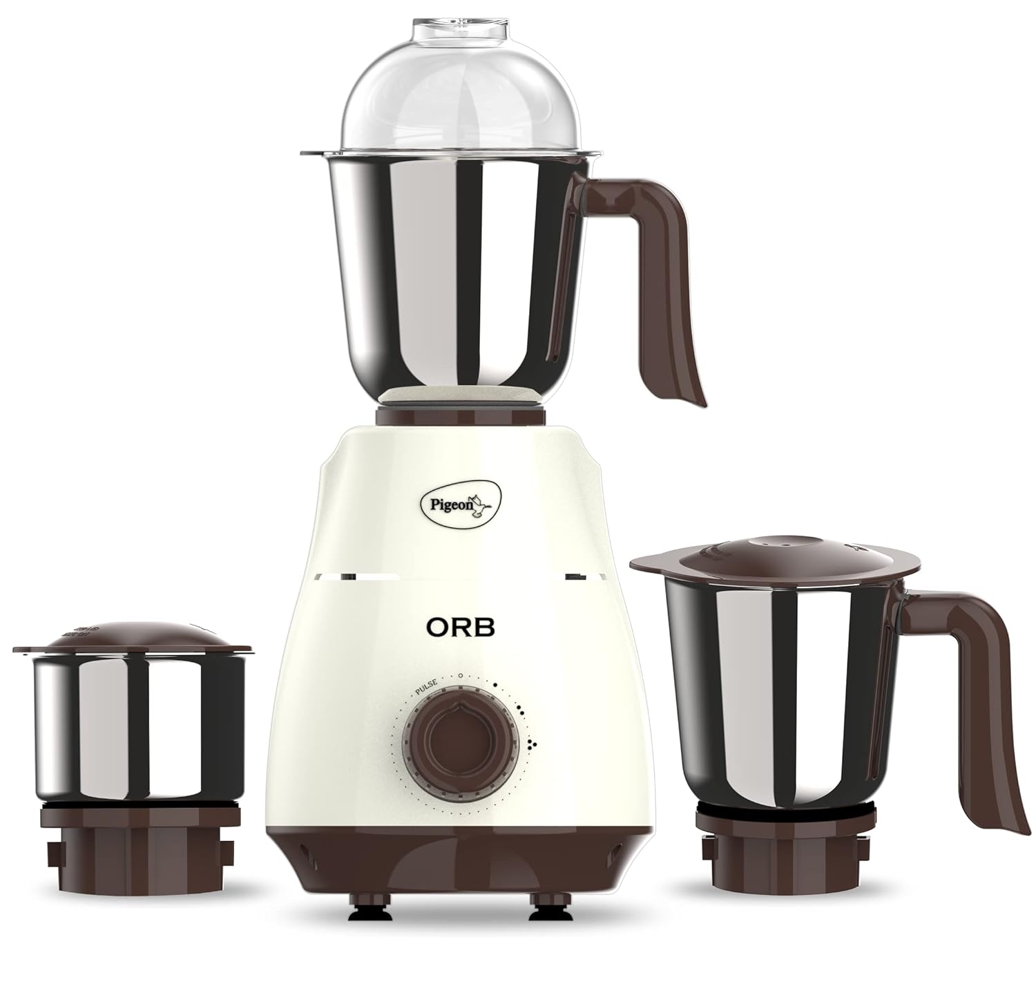 Pigeon 15597 ORB 750 Mixer Grinder (3 Jars,White)