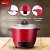 Pigeon 14930 Electric Rice Cooker with Steaming Feature??(1.8 L, Red)